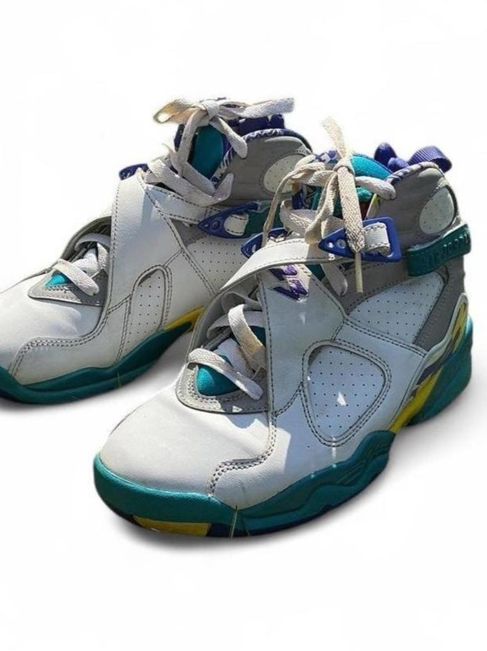 Women's Nike Air Jordan 8 Retro "White Aqua" trainers | Size: 7.5